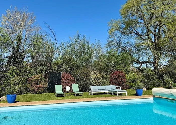 Villa Atypique Avec Piscine 12x6 Cheminée Fdb Proche Du Golf Dans Parc Arbore *