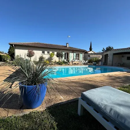 Atypique Avec Piscine 12x6 4 Pour 9 Personnes Proche Golf Dans Parc Arbore 빌라 몽토방